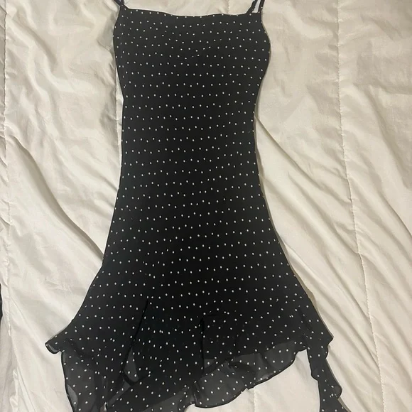 Aritzia Black and White Asymmetrical Cocktail Dress - Picture 3 of 4